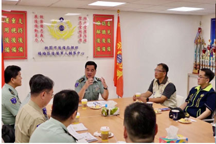 指揮官俞中將訪視新北、桃園後輔中心 肯定協力國防事務