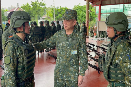 指揮官劉中將視導新竹後備旅教召