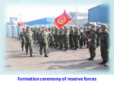 Formation ceremony of reserve forces