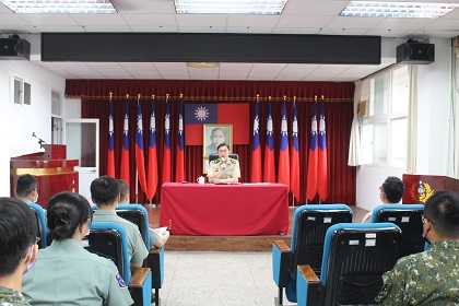 中部地區後備指揮部指揮官吳少將蒞部實施112年端節連假軍紀巡迴宣教