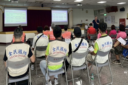 彰化縣芳苑鄉後備軍人輔導中心參與避難收容處所開設演練活動