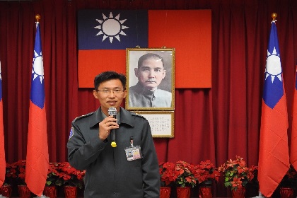 政戰處長蔡中校主持