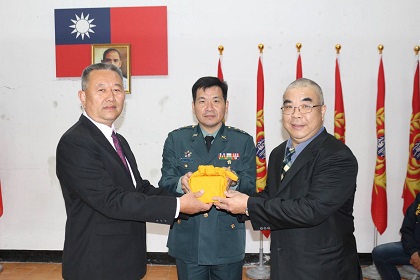 指揮官張上校主持水里鄉後備軍人輔導中心主任交接布達典禮