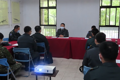 中部地區後備指揮部副指揮官李上校蒞部主持中部地區111年第1季資訊安全工作檢討會